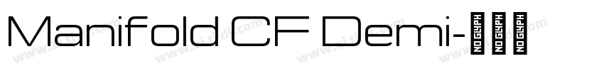 Manifold CF Demi字体转换